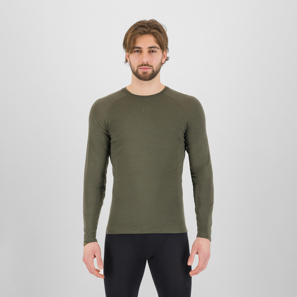 Maglia intima maniche lunghe Karpos Dinamico Merino 130 - Verde militare Karpos
