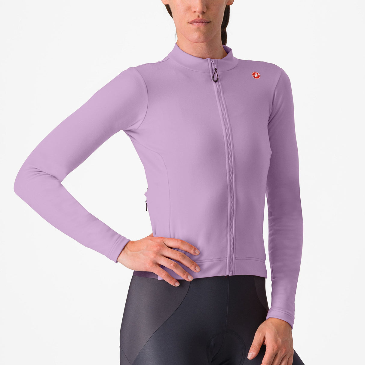 Maglia donna maniche lunghe Castelli Espresso Thermal - Lilla - L