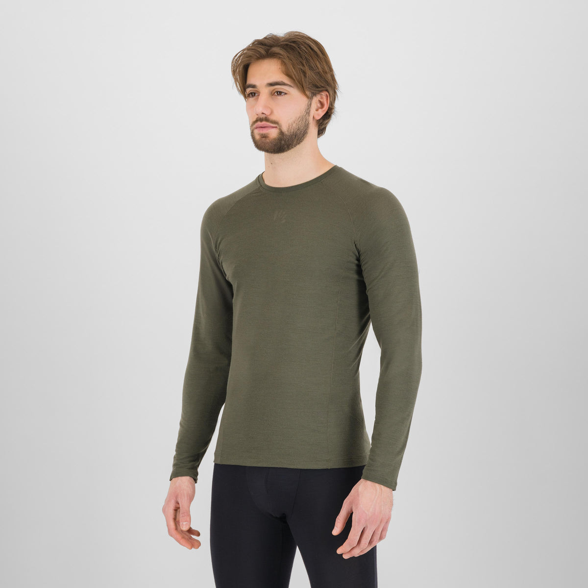 Maglia intima maniche lunghe Karpos Dinamico Merino 130 - Verde militare Karpos