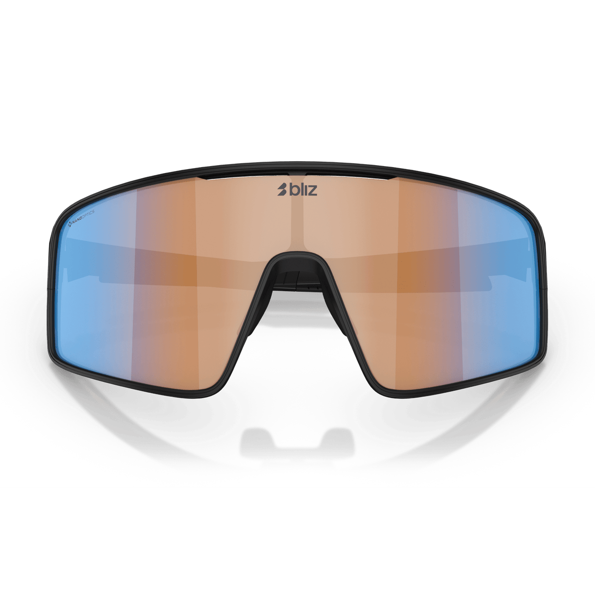 Occhiali Bliz P001 - Matt Black Coral-Orange Mirror Blue - M