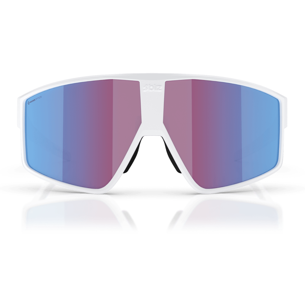 Occhiali Bliz P002 - Matt White Rose-Violet Mirror Blue - L