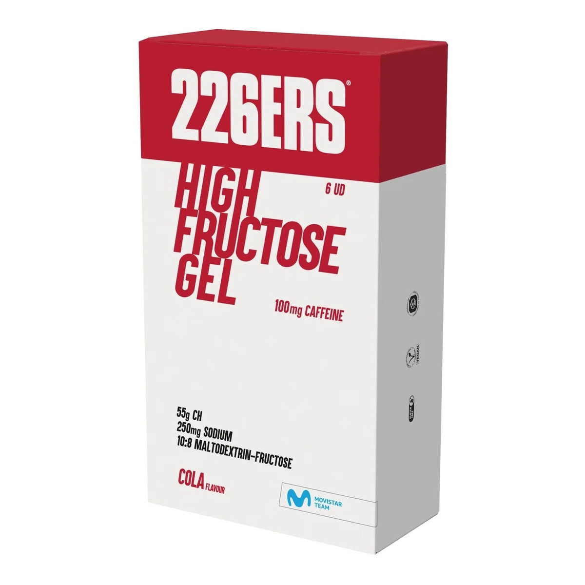 Box High Fructose Gel 100 mg Caffeine 226ers 6x80g - Cola