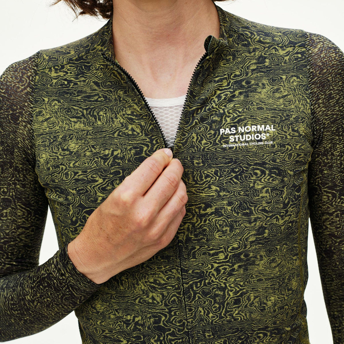 Jersey women’s long-sleeve Pas Normal Studios Essential Light AOP Grain - Green