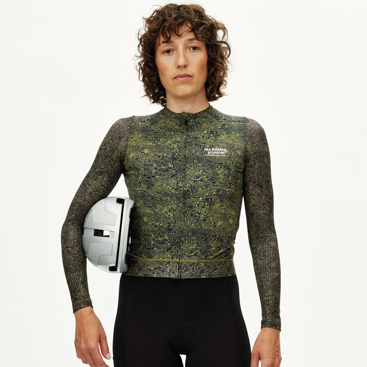 Jersey women’s long-sleeve Pas Normal Studios Essential Light AOP Grain - Green