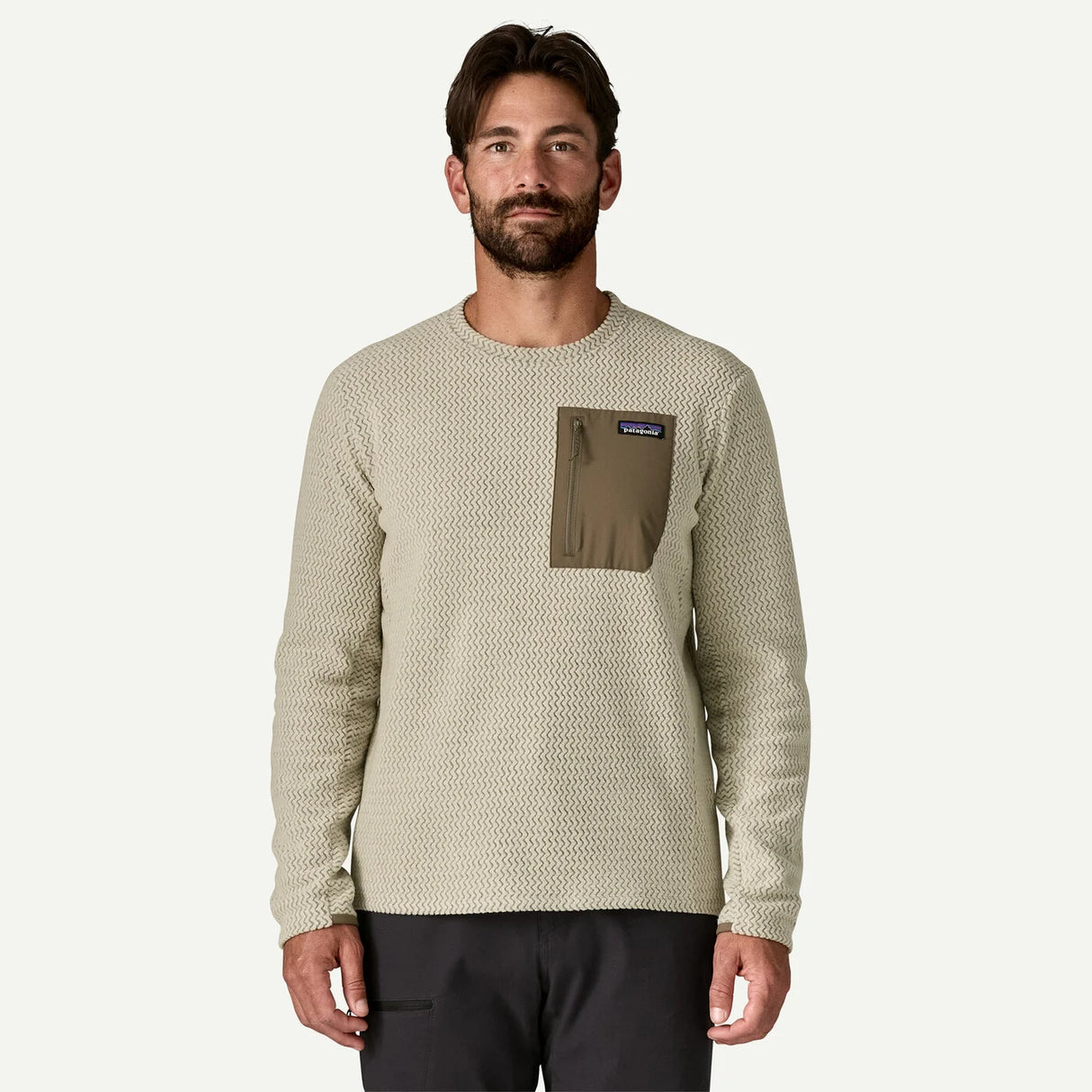 Felpa Patagonia R1 Air Crew - Beige