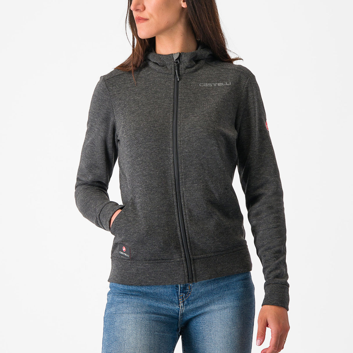 Felpa donna Castelli Milano 2 - Grigio - C
