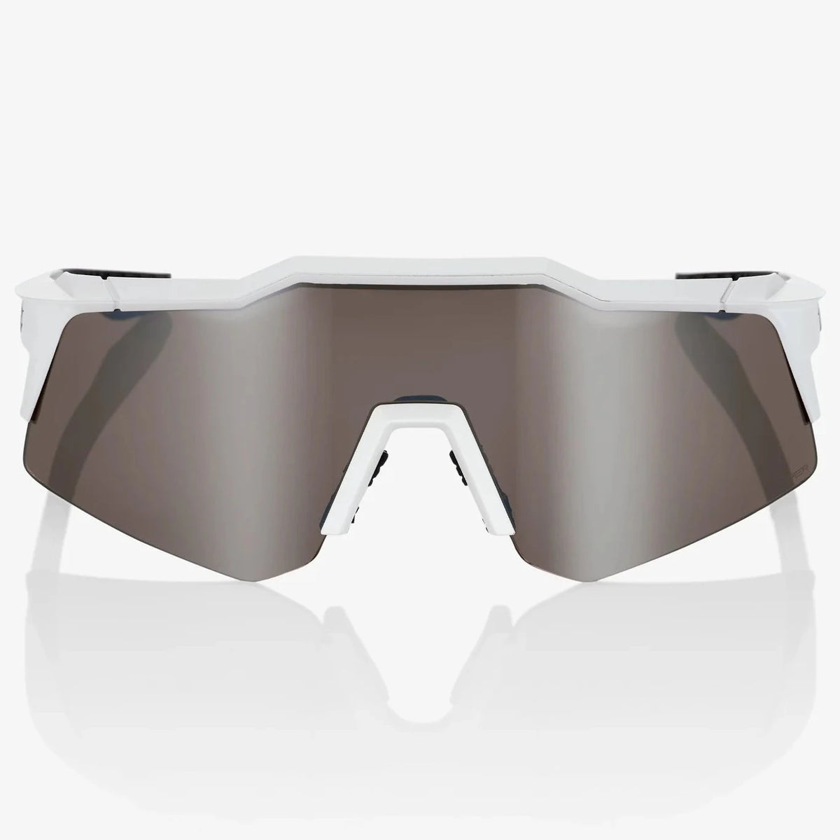 Brille 100% Speedcraft XS - Matte White HiPER Silver Mirror