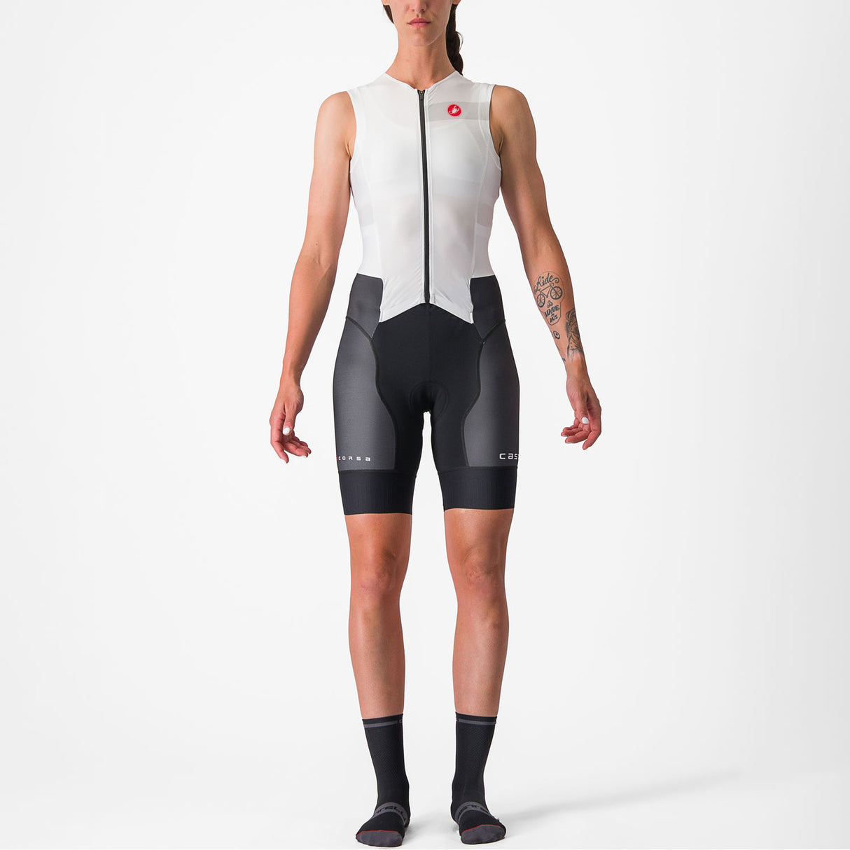 Body donna senza maniche Castelli Free Sanremo Suit - Bianco - P
