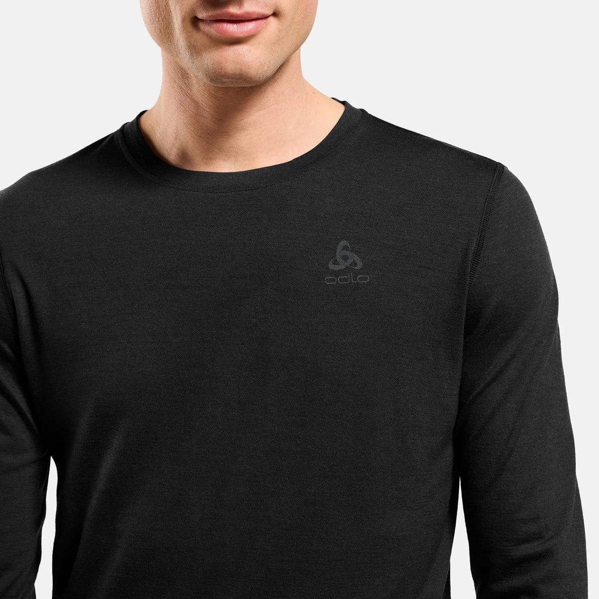 Odlo Merino 200 Langarm-Funktionsunterhemd - Schwarz