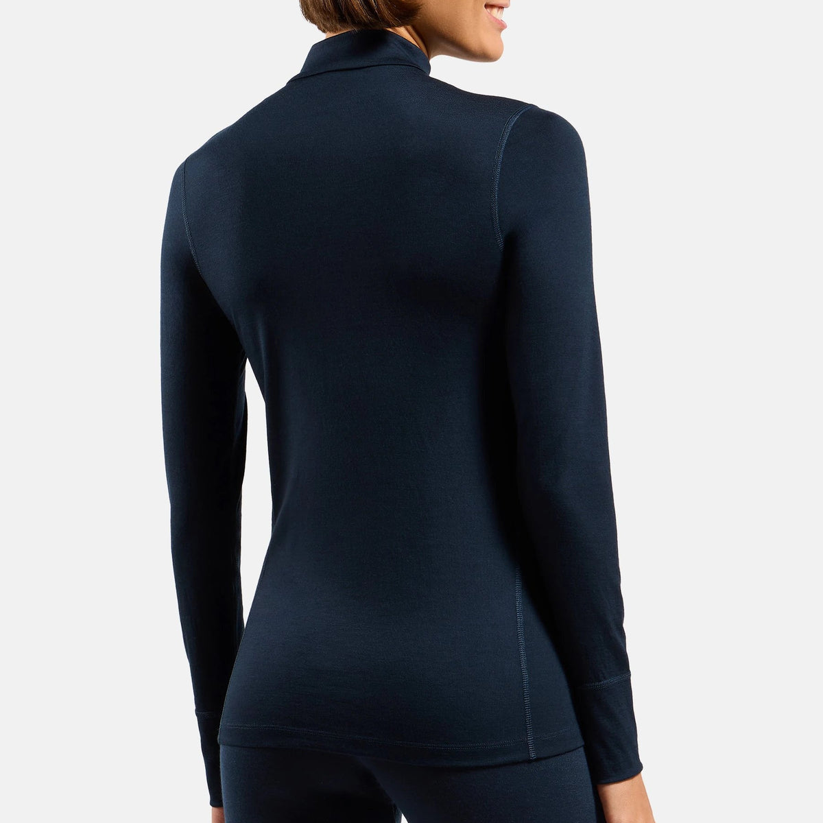 Odlo Merino 200 Zip frau langarm funktionsunterhemd - Schwarz