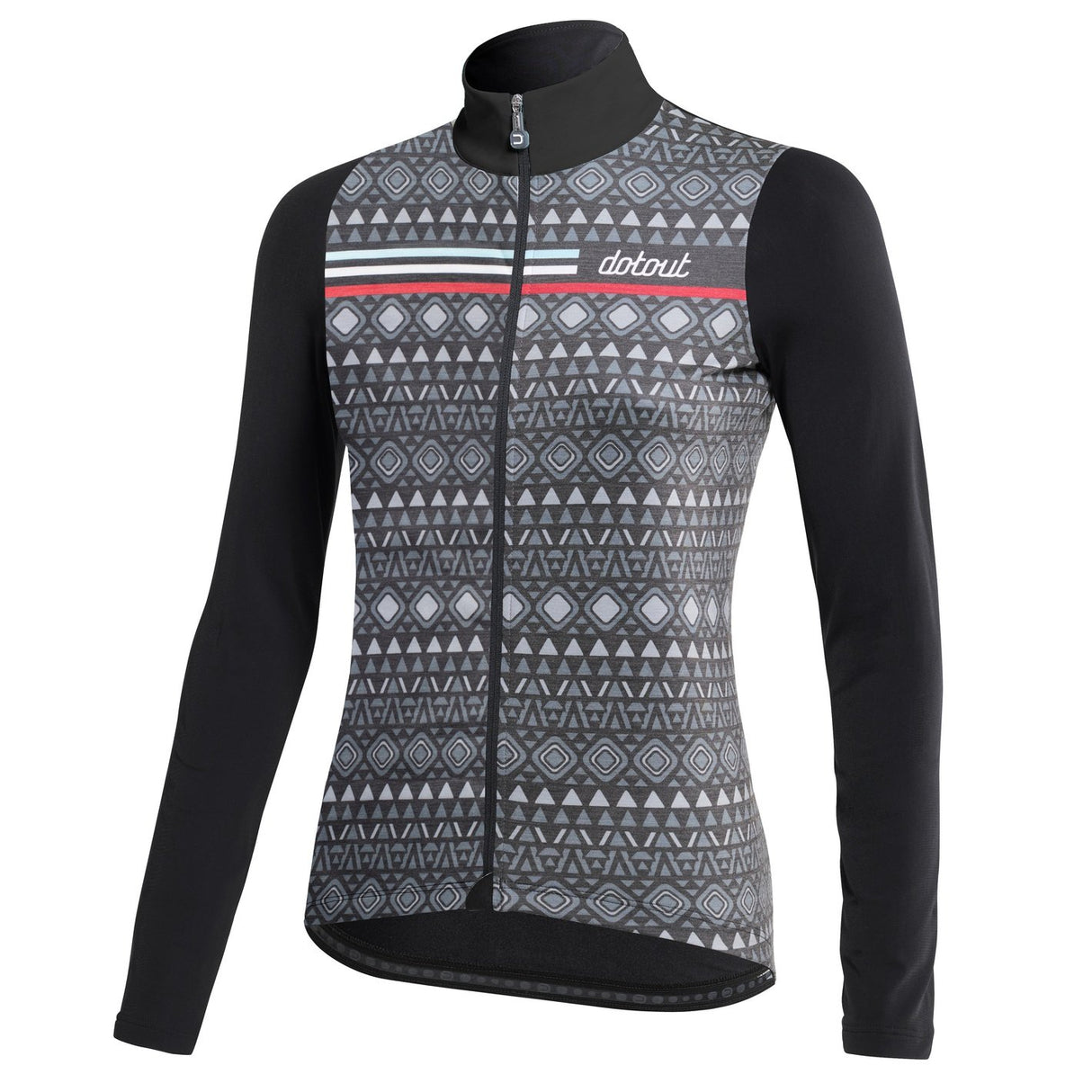 Maglia donna maniche lunghe Dotout Fanatica Wool - Grigio nero - C