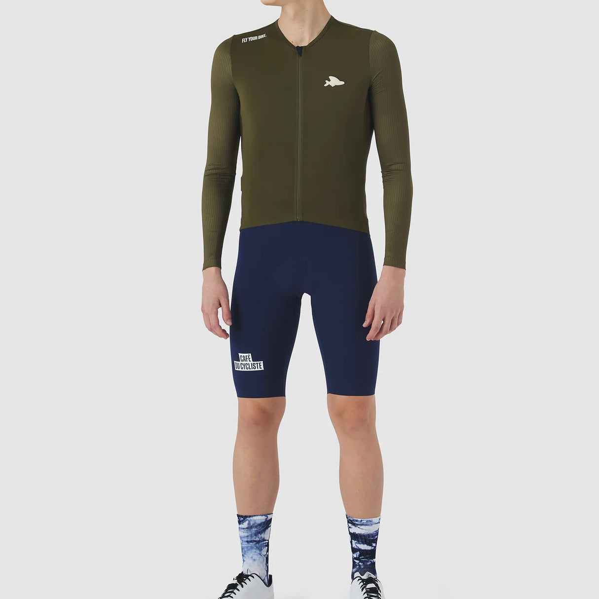 Maglia maniche lunghe Cafe du Cycliste Roxane - Verde - Q