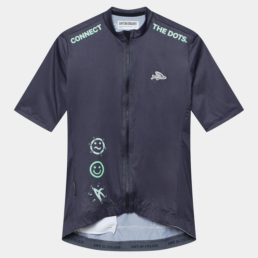 Maglia donna Cafe du Cycliste Fleurette - Blu