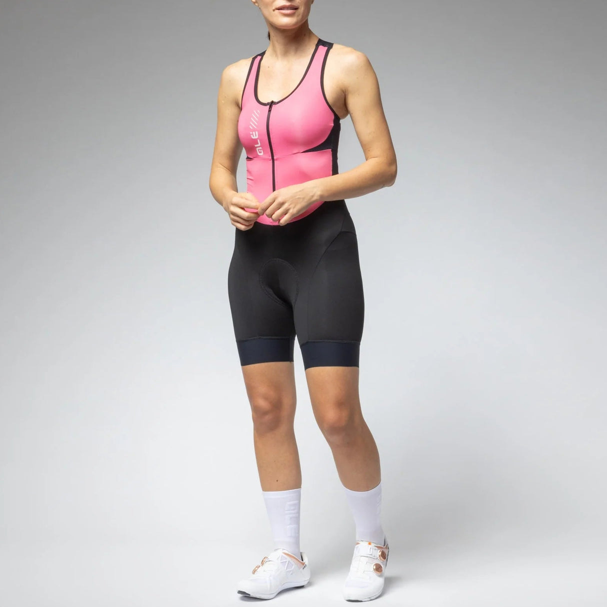 Body donna senza maniche Ale Pragma Color Block - Rosa scuro Ale