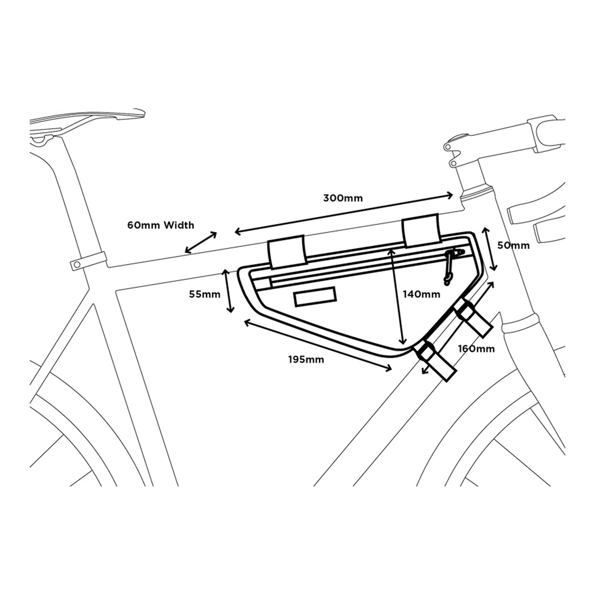 Sacoche de cadre Restrap Frame 2.5L - Noir Restrap