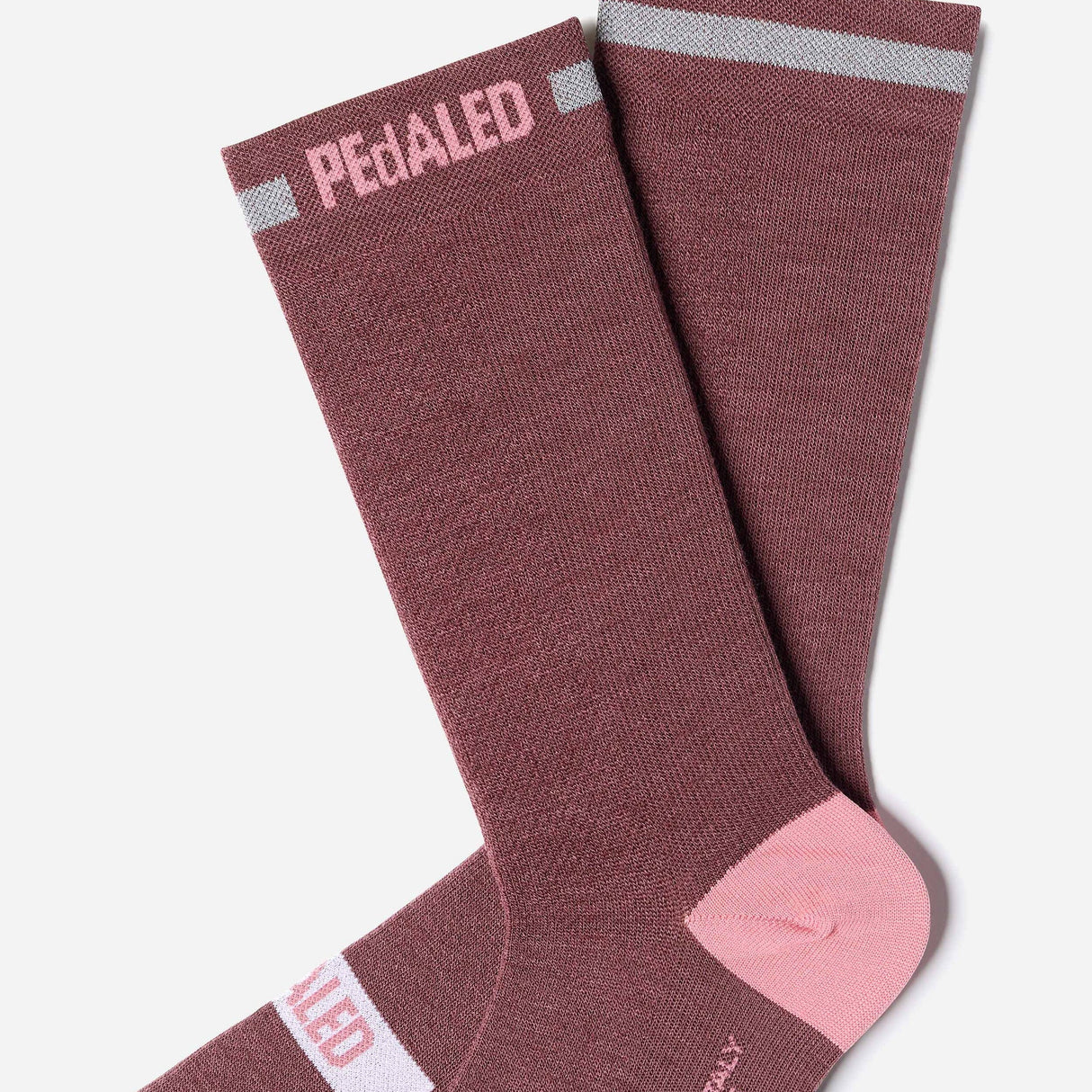 Pedaled Odyssey Merino Reflective Socken - Bordeaux