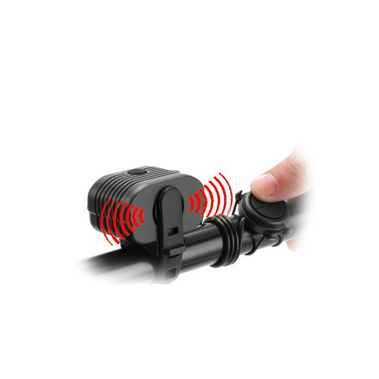 Sonnette Pnk électronique + lumière 150 lm - Noir
