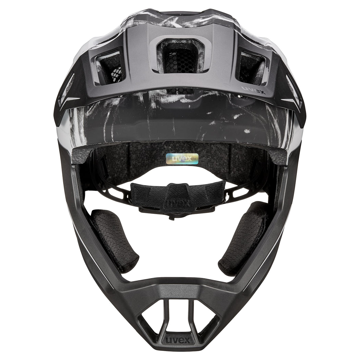 Uvex React Junior Fullface Helmet - Black white
