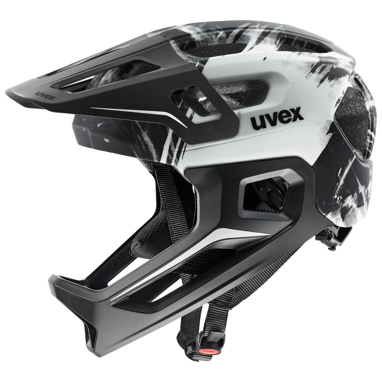 Uvex React Junior Fullface Helmet - Black white