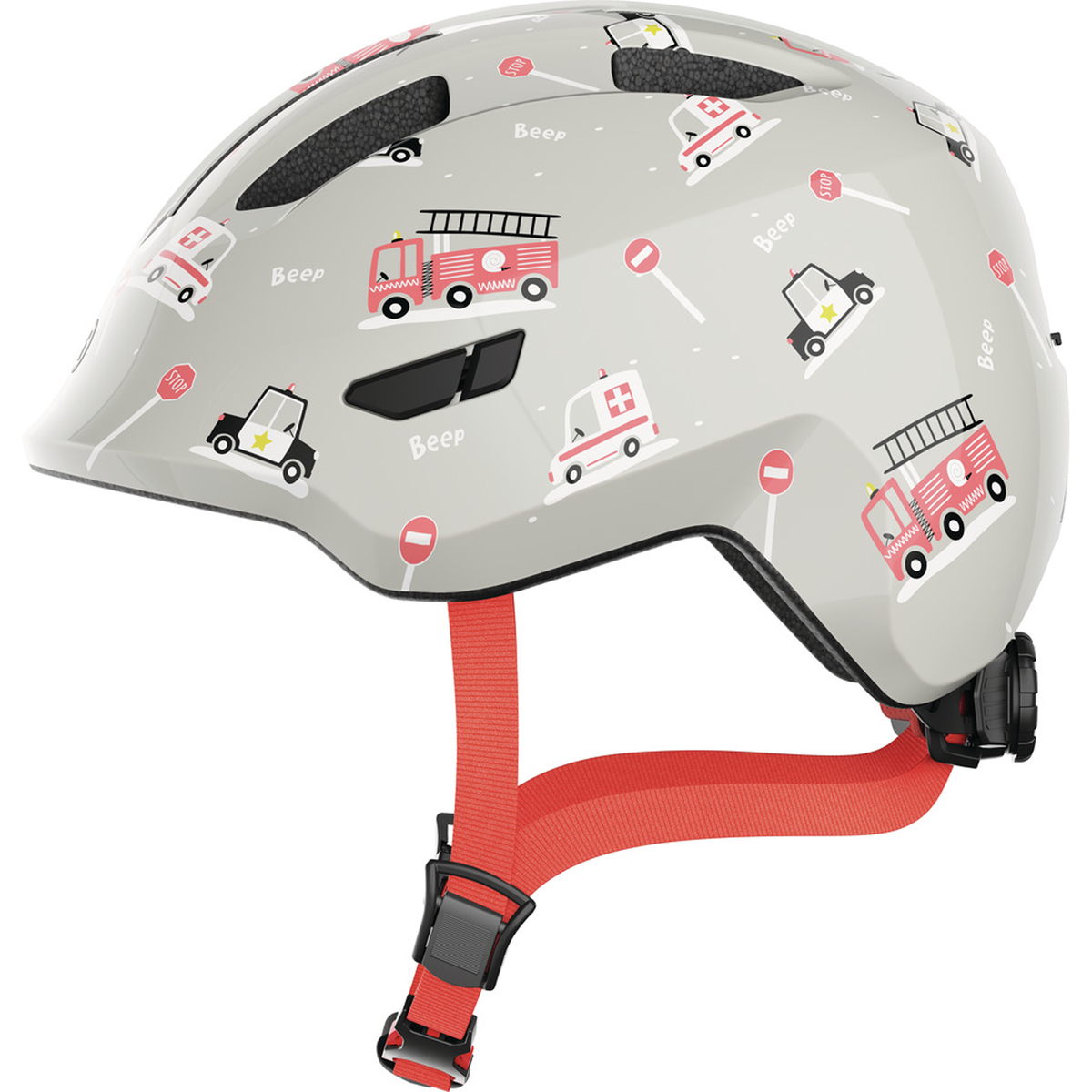 Casco bambino Abus Smiley 3.0 - Grey Rescue Abus