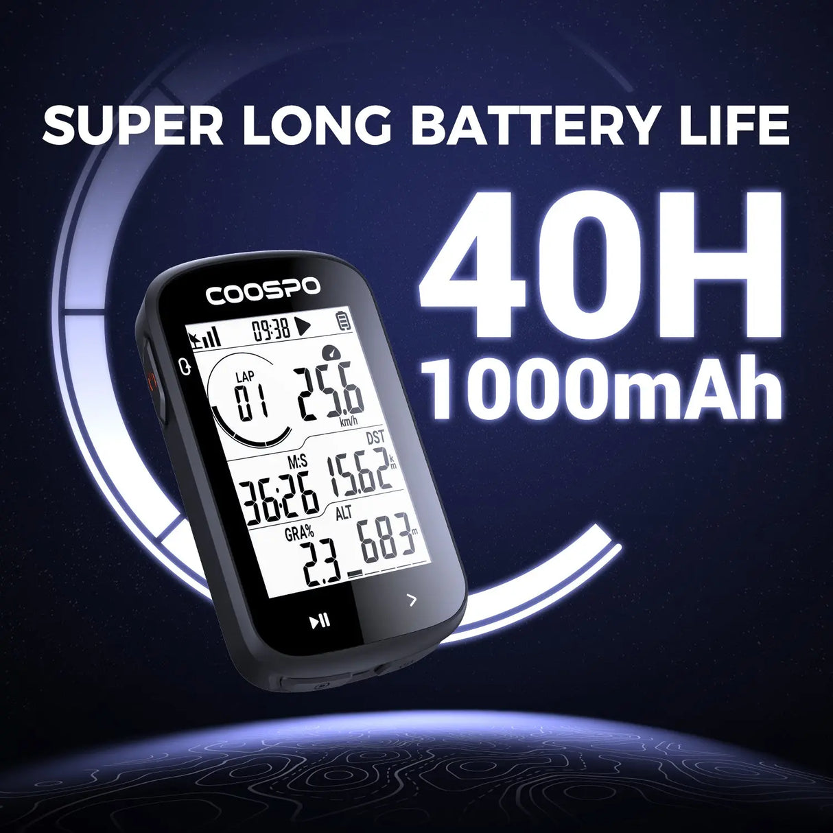 Ciclocomputer Coospo Gps CS300 - Nero COOSPO