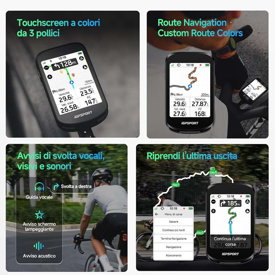 Ciclocomputer gps iGPSPORT BSC200 Pro - Nero iGPSPORT