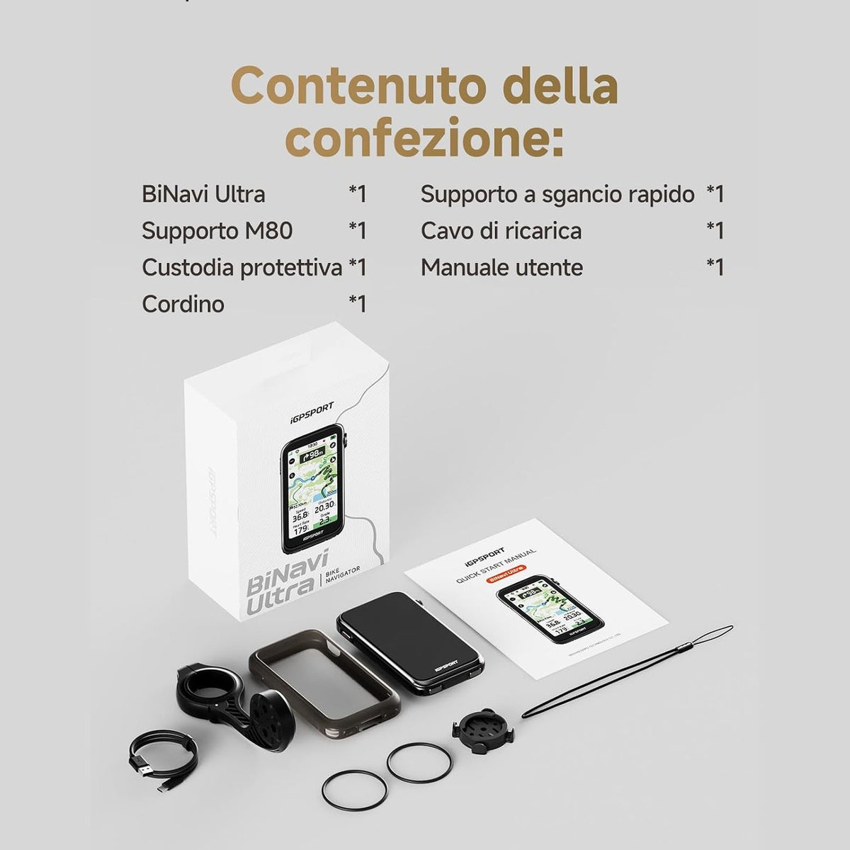 Compteur GPS iGPSPORT BiNavi Ultra - Noir