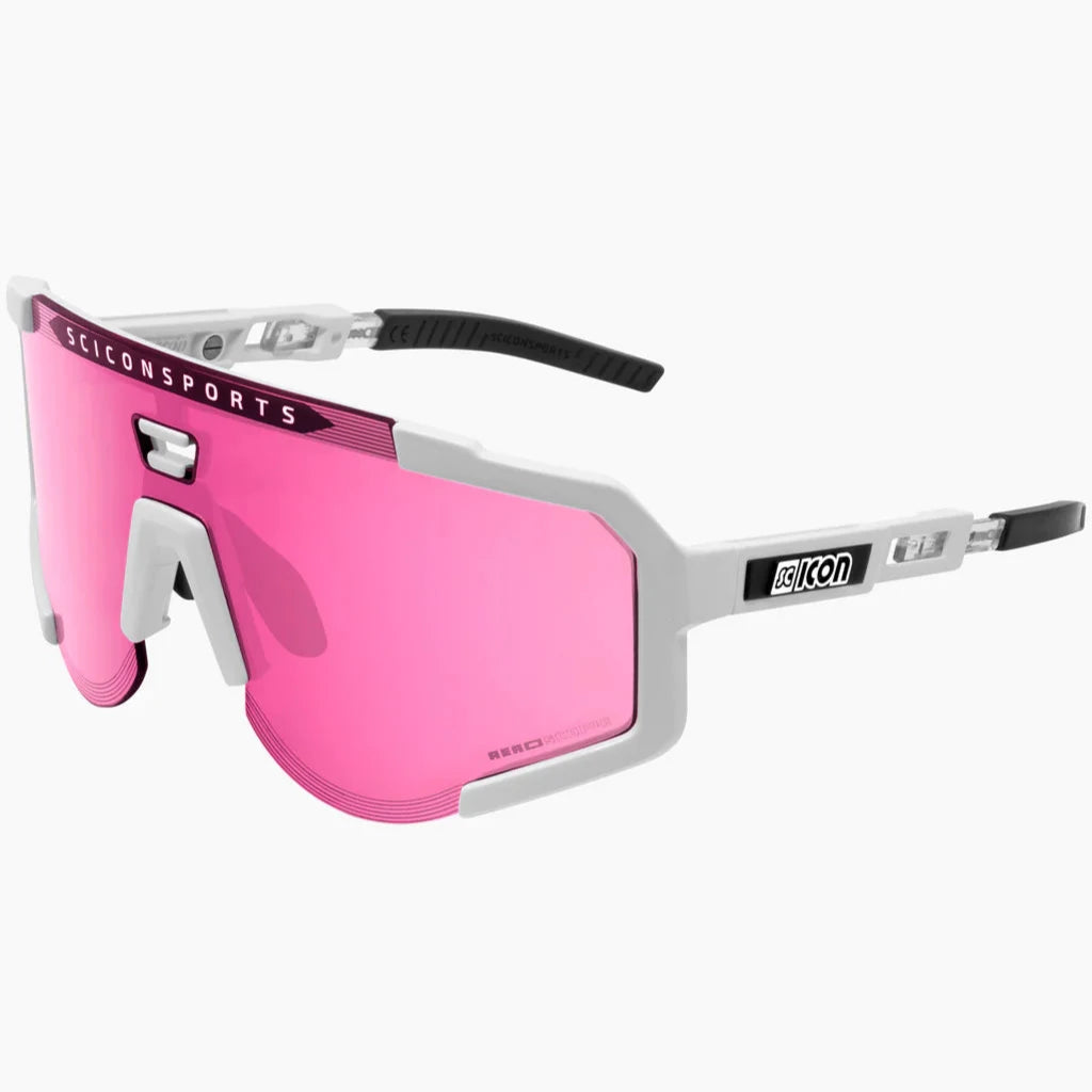 Occhiali Scicon Aeroscope - Bianco Multimirror rosa - L