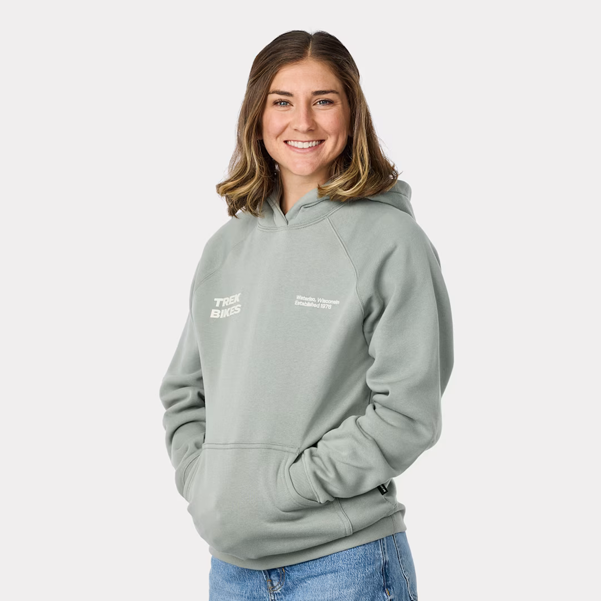 Trek Right Stacked Sweatshirt - <div data-glossary-id="448403">Grey</div>