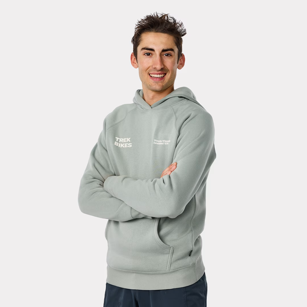 Trek Right Stacked Sweatshirt - <div data-glossary-id="448403">Grey</div>