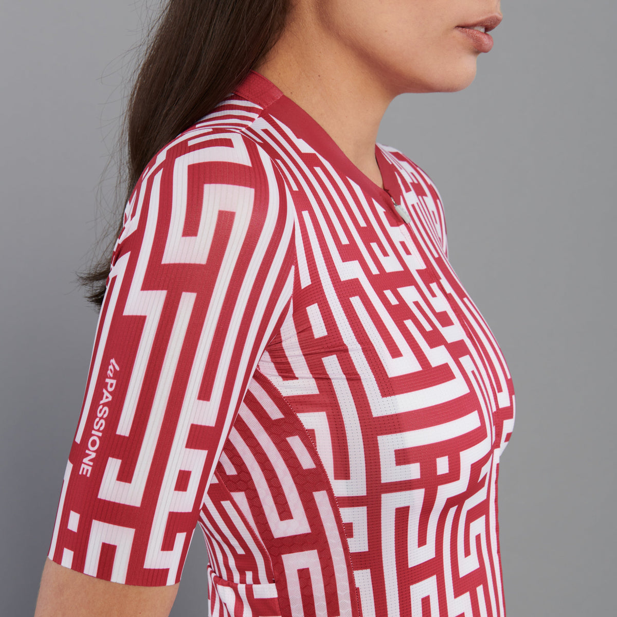 Maglia donna La Passione Maze - Rosso ciliegia La Passione