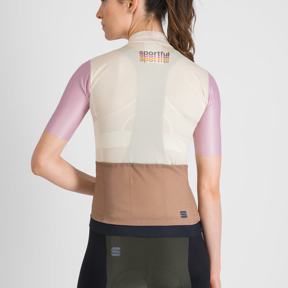 Maillot mujer Sportful Supergiara 2 Logo - Beige