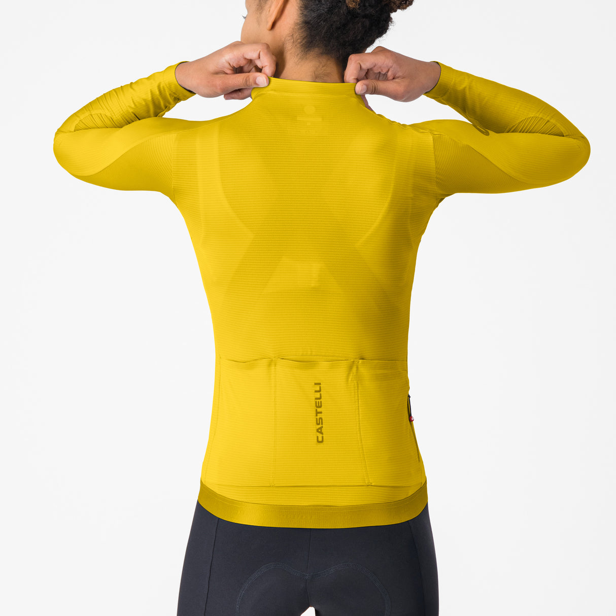 Maillot mujer manga larga Castelli Espresso 2 - Amarillo