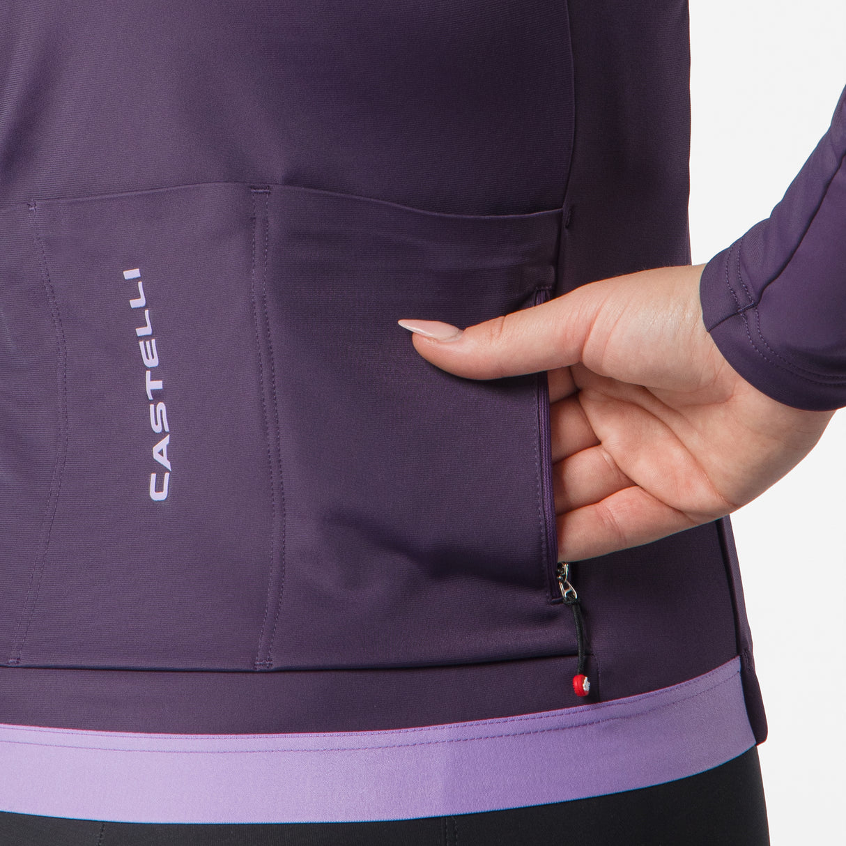 Maglia donna maniche lunghe Castelli Espresso Thermal 2 - Viola Castelli