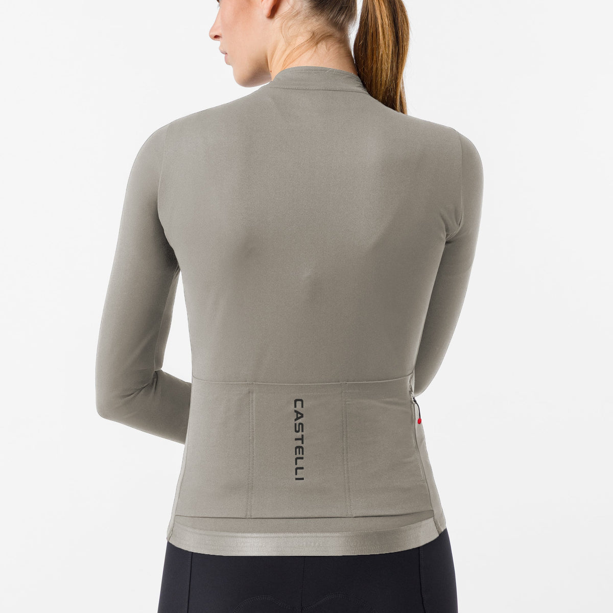 Maillot mujer de manga larga Castelli Thermowoven - Beige