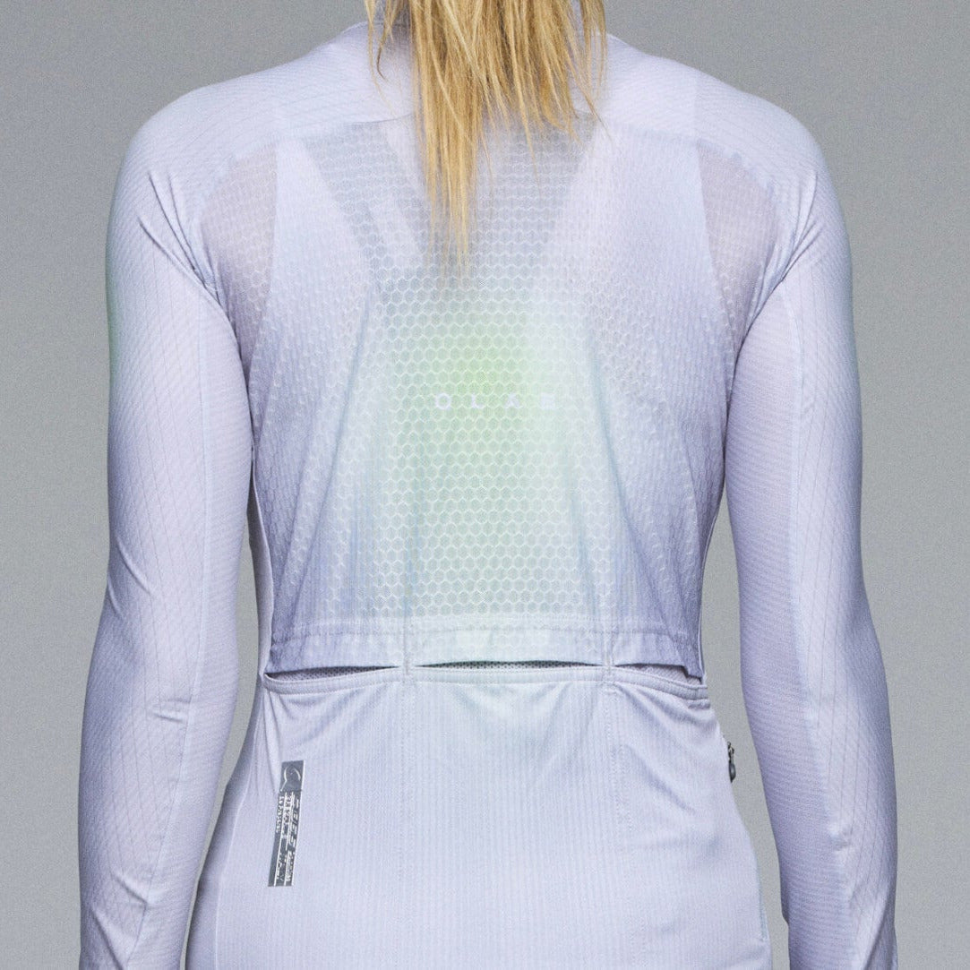 Maillot mujer manga larga Q36.5 Gregarius Hybrid Light QLAB - Gris verdoso