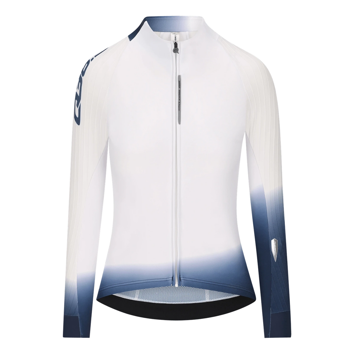 Maillot mujer de manga larga Q36.5 Gregarius Hybrid Collar Fade - Blanco