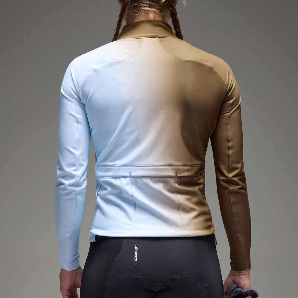Maglia donna maniche lunghe Q36.5 Gregarius Hybrid Big Fade - Verde Q36.5