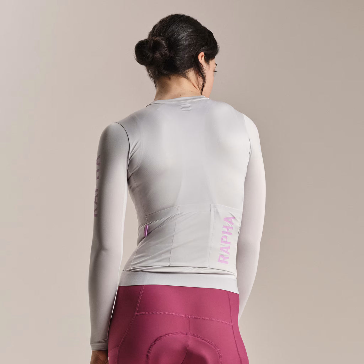 Rapha Pro Team Lightweight 3 frau langarmtrikot - Hellgrau