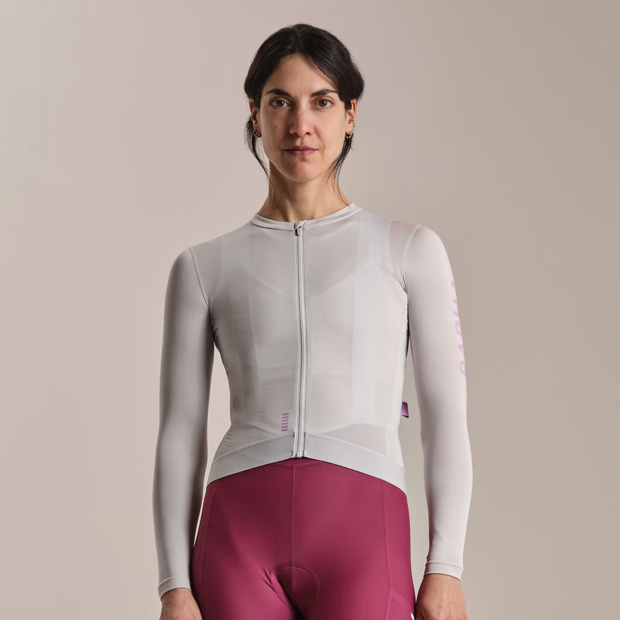 Rapha Pro Team Lightweight 3 frau langarmtrikot - Hellgrau
