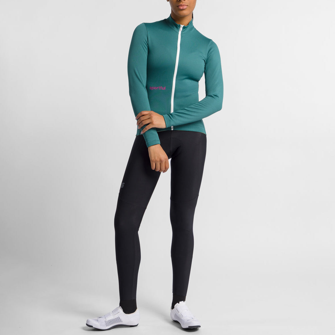 Maillot mujer de manga larga Sportful Classic Thermal - Verde oscuro