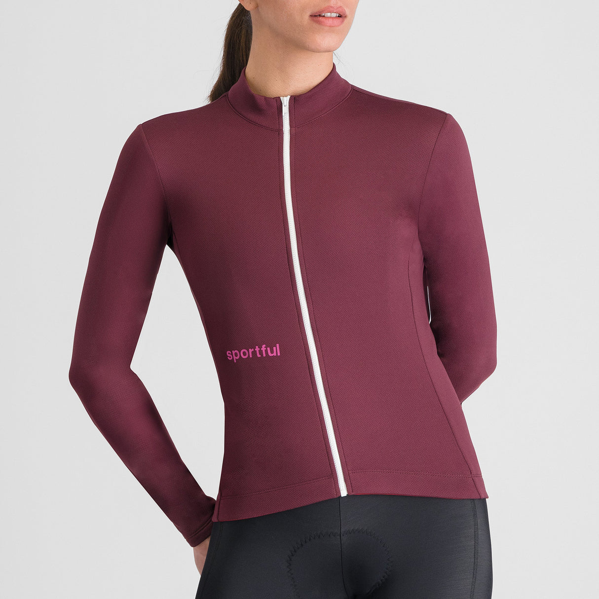 Maglia donna maniche lunghe Sportful Classic Thermal - Bordeaux Sportful
