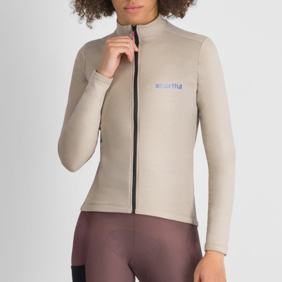 Maglia donna maniche lunghe Sportful Supergiara Wool - Beige Sportful