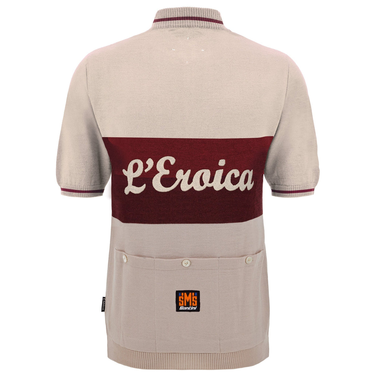 Santini Eroica Vino wool jersey - Beige