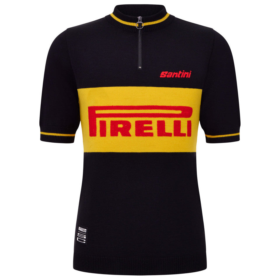 Maillot en laine Santini x PIRELLI - Noir