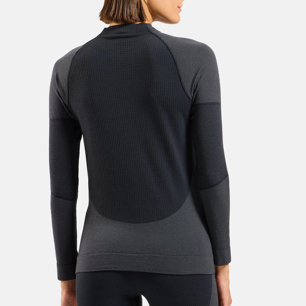 Maglia intima donna maniche lunghe Odlo Seamless Performance Wool - Nero