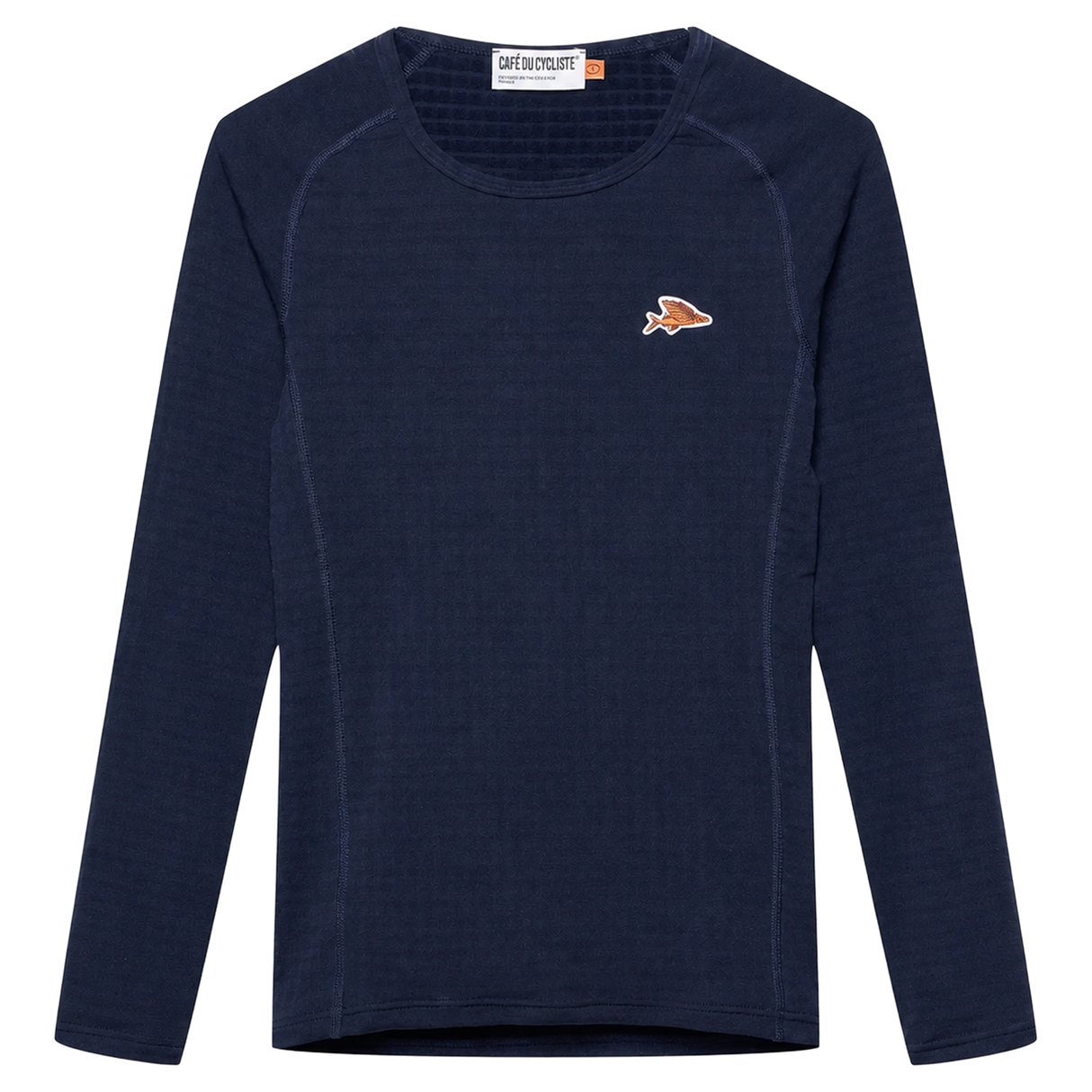 Maglia intima maniche lunghe Cafe du cycliste Coline - Blu Café du Cycliste