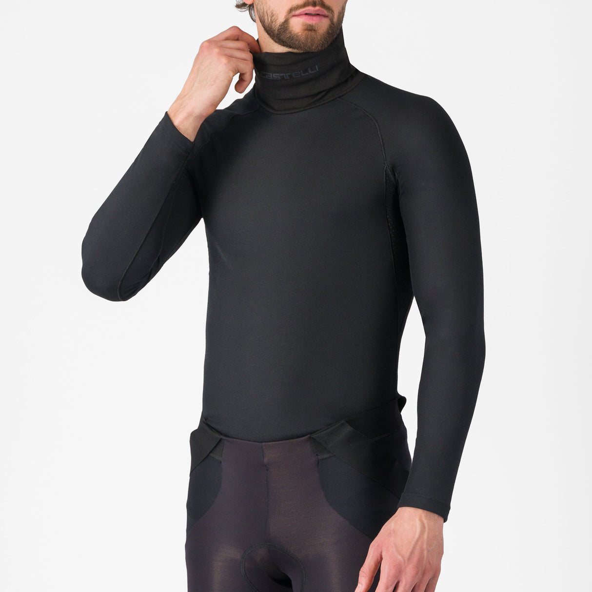 Maglia intima maniche lunghe Castelli Flanders 2 High Neck - Nero Castelli