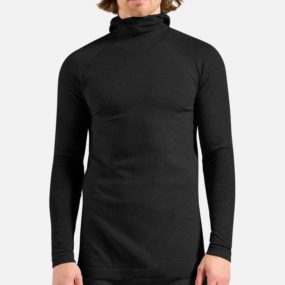 Maglia intima maniche lunghe Odlo Seamless Performance Wool Face - Nero Odlo
