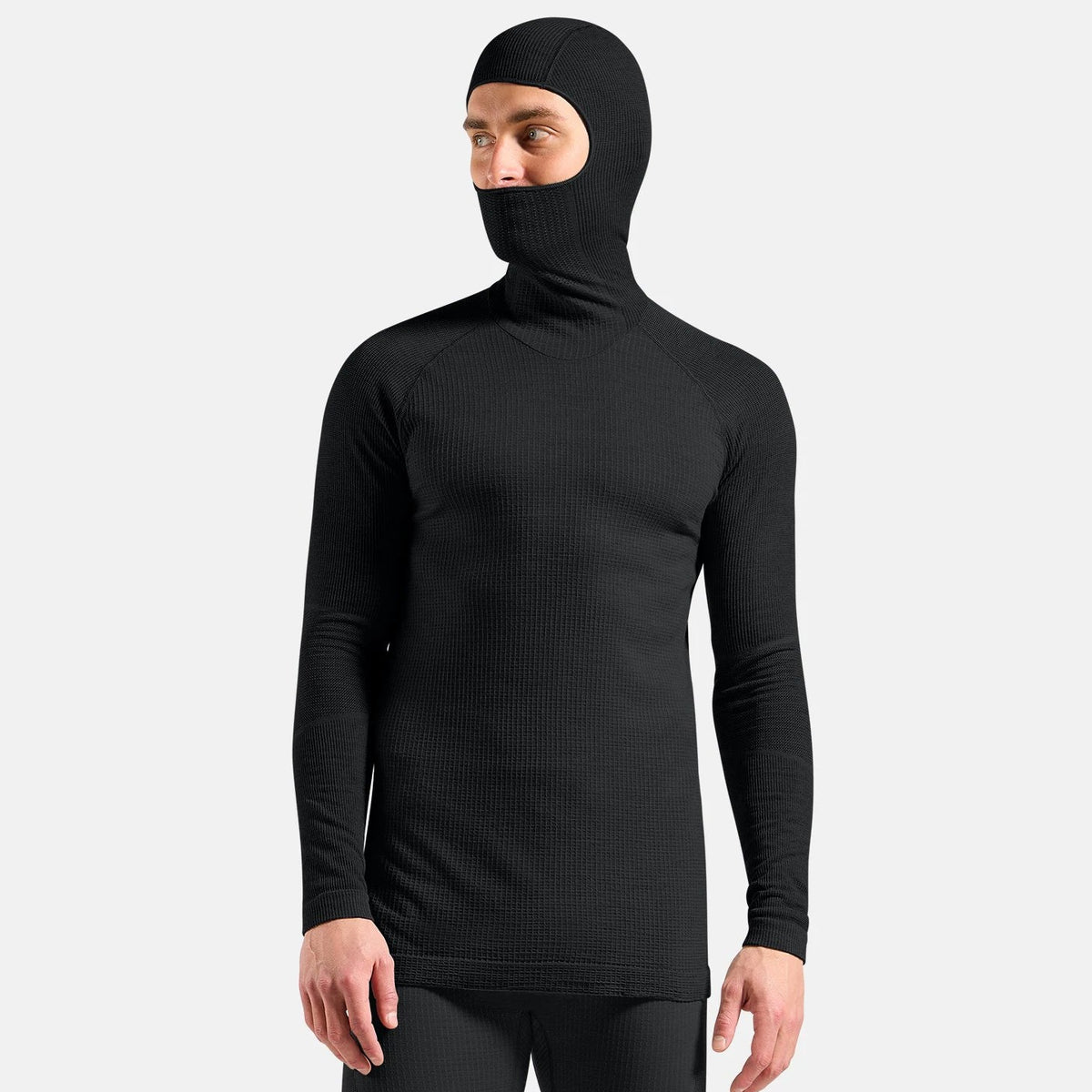 Maglia intima maniche lunghe Odlo Seamless Performance Wool Face - Nero Odlo